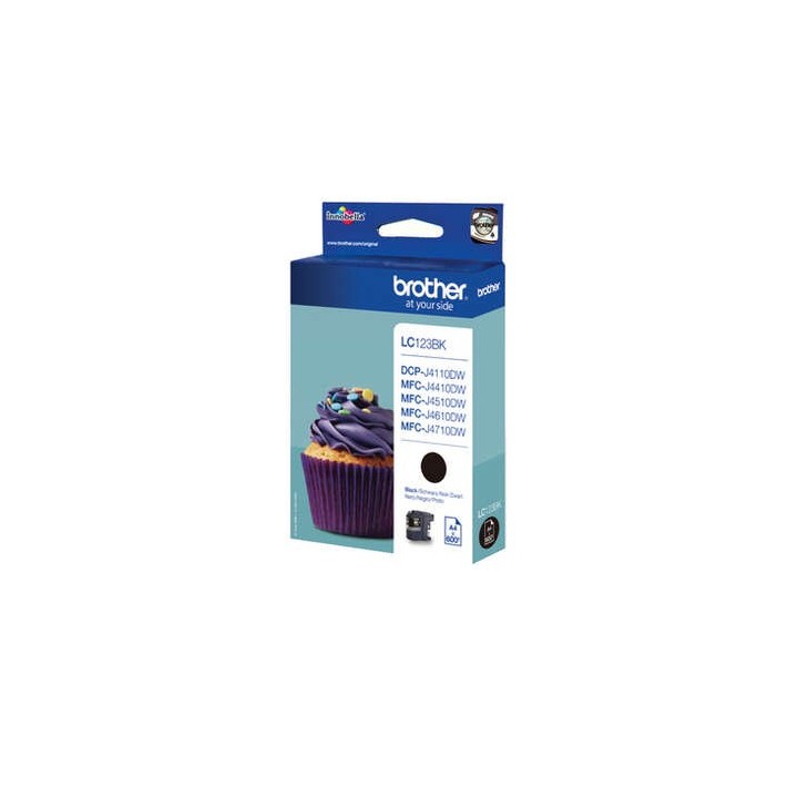 Brother LC123 Preto Tinteiro Original - LC123BKBP