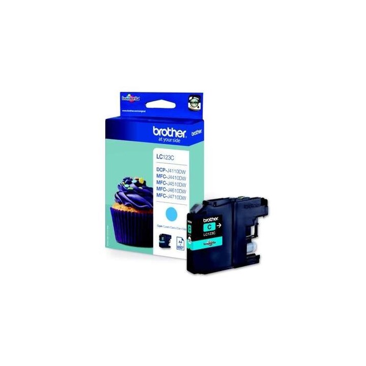 Brother LC123 Ciano Tinteiro Original - LC123CBP