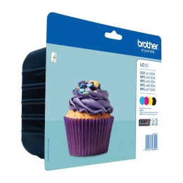 Brother LC123 Pack de 4 Cartuchos de Tinta Originais - LC123VALBP