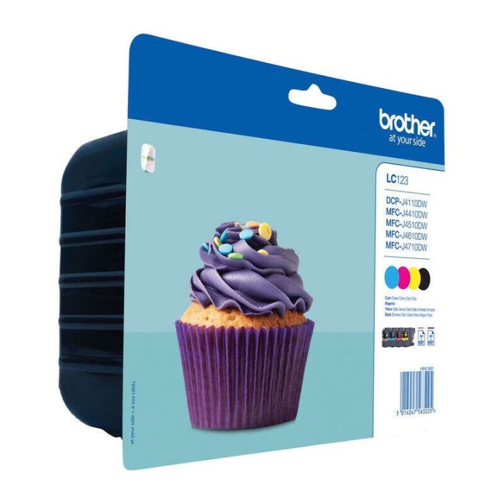 Brother LC123 Pack de 4 Cartuchos de Tinta Originais - LC123VALBP