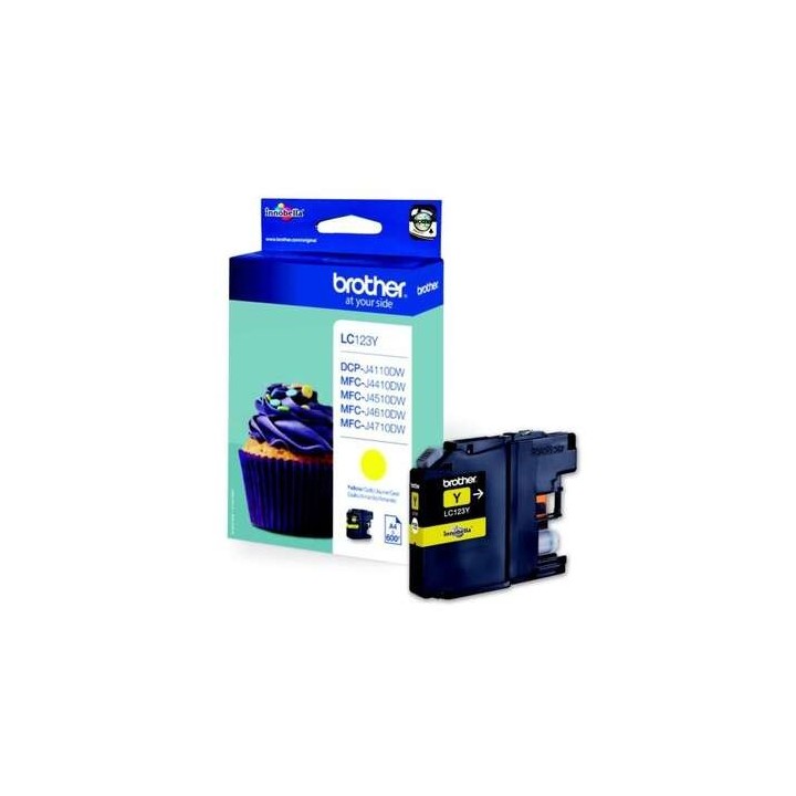 Brother LC123 Amarelo Tinteiro Original - LC123YBP