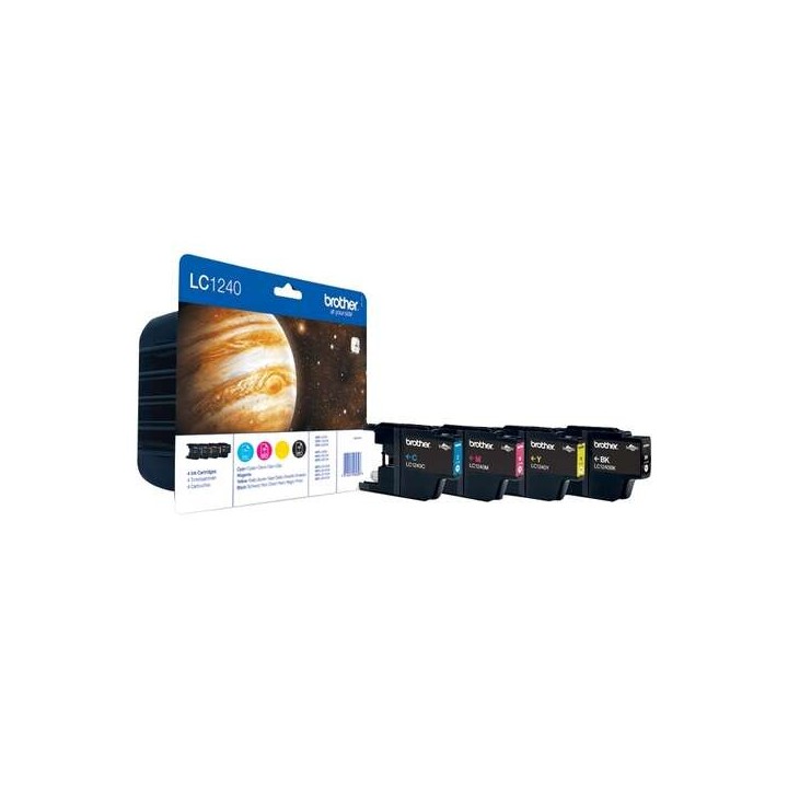 Brother LC1240 Pack de 4 Cartuchos de Tinta Originais - LC1240VALBP