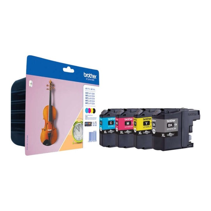 Brother LC127XL/LC125XL Pack de 4 Cartuchos de Tinta Originais - LC127