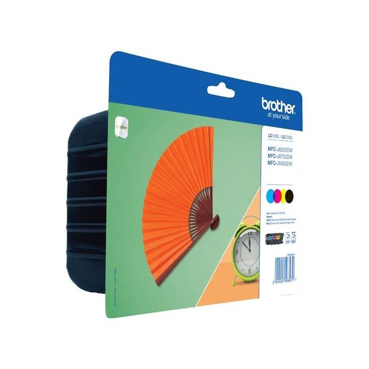 Brother LC129XL/LC125XL Pack de 4 Cartuchos de Tinta Originais - LC129