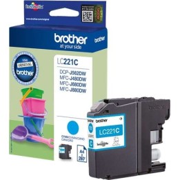Brother LC221 Ciano Tinteiro Original - LC221CBP