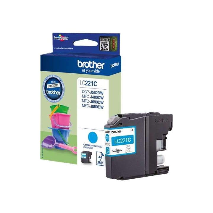 Brother LC221 Ciano Tinteiro Original - LC221CBP