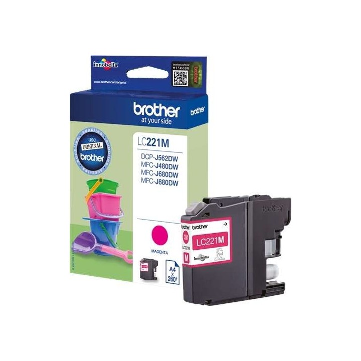 Brother LC221 Magenta Tinteiro Original - LC221MBP