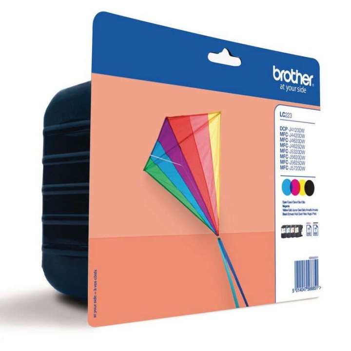 Brother LC223 Pack de 4 Cartuchos de Tinta Originais - LC223VALBP