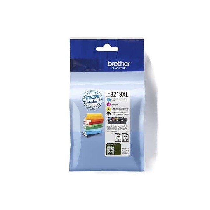 Brother LC3219XL Pack de 4 Cartuchos de Tinta Originais - LC3219XLVAL