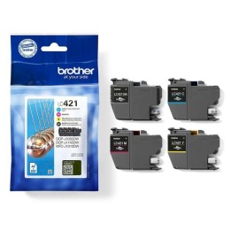 Brother LC421 Pack de 4 Cartuchos de Tinta Originais - LC421VAL