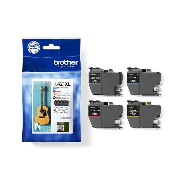 Brother LC421XL Pack de 4 Cartuchos de Tinta Originais - LC421XLVAL