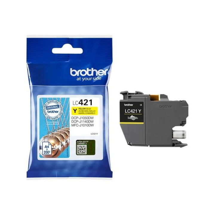 Brother LC421 Amarelo Tinteiro Original - LC421E