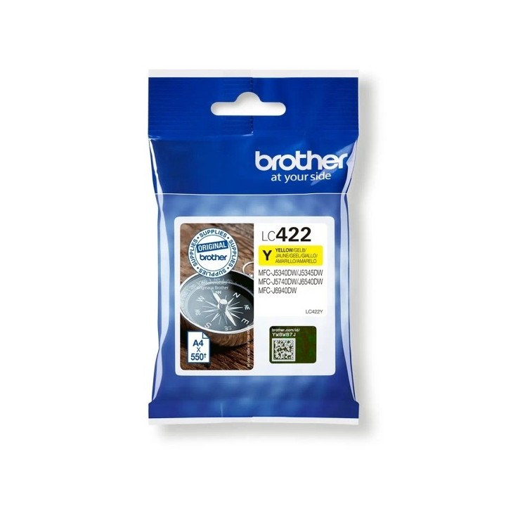 Brother LC422 Amarelo Tinteiro Original - LC422E