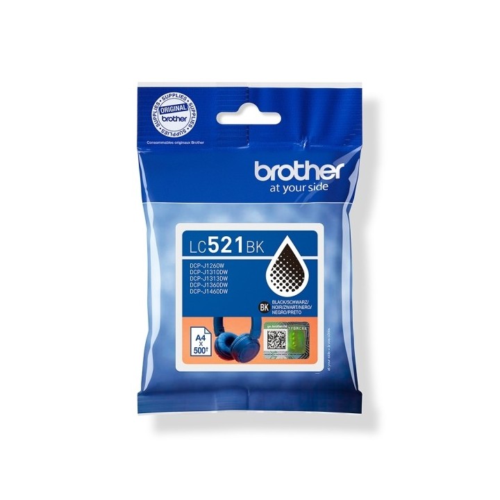 Brother LC521 Preto Tinteiro Original - LC521BK