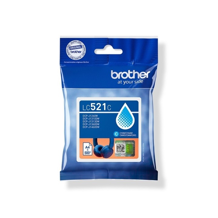 Brother LC521 Ciano Tinteiro Original - LC521C