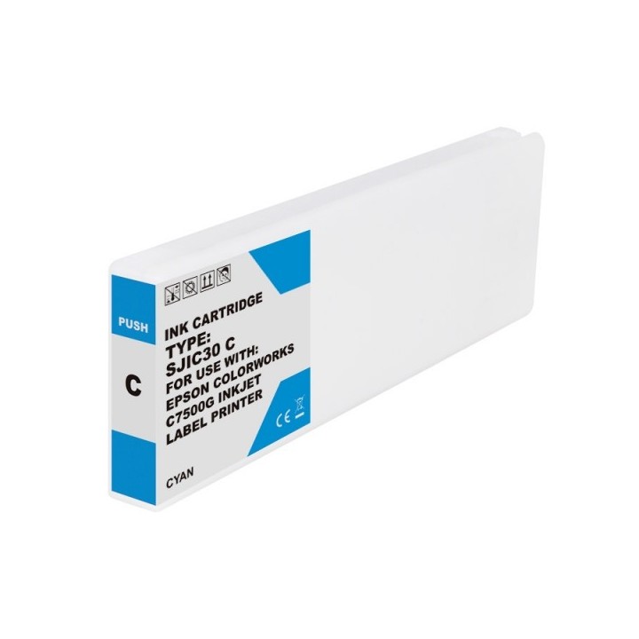 Epson SJIC30P Ciano Tinteiro Pigmentada Compatível