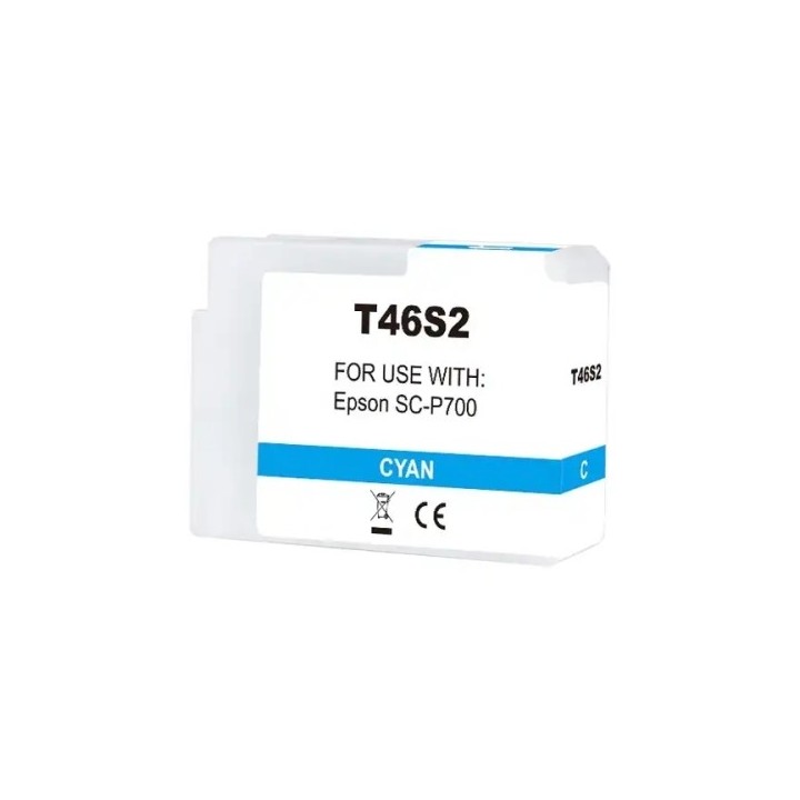 Epson T46S2 Ciano Tinteiro Pigmentada Compatível