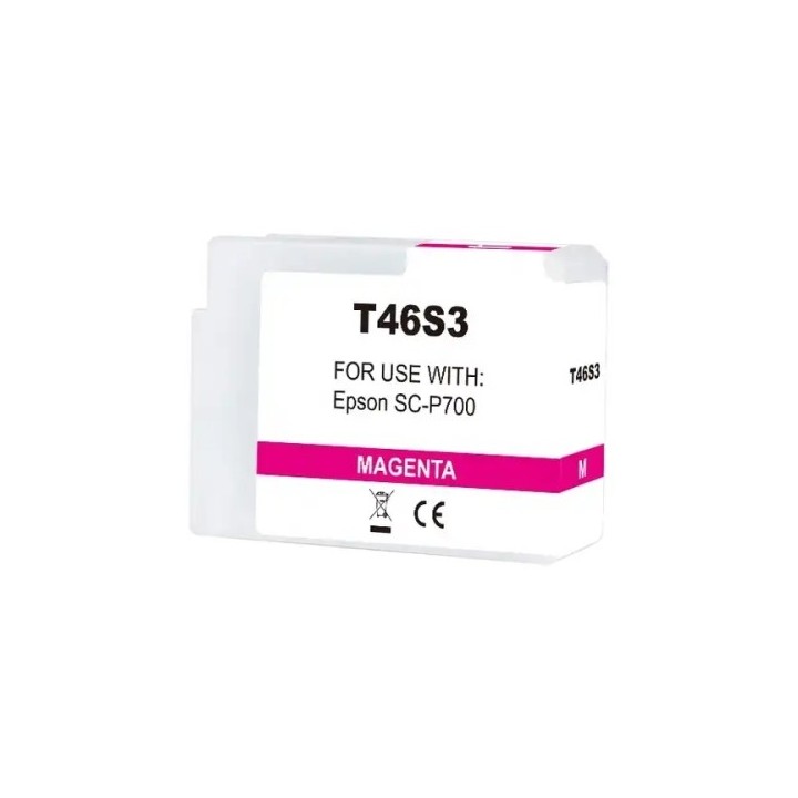 Epson T46S3 Magenta Vivido Tinteiro Pigmentada Compatível