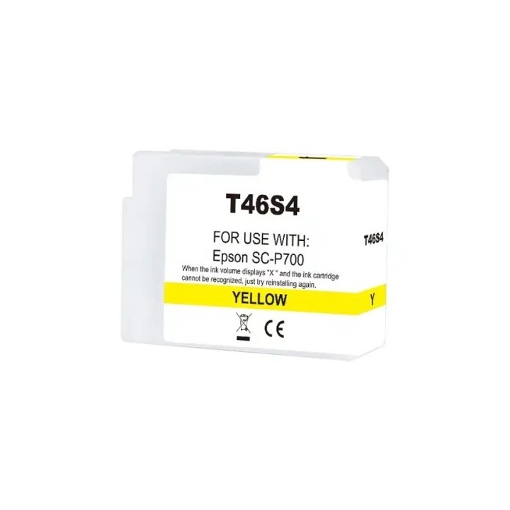 Epson T46S4 Amarelo Tinteiro Pigmentada Compatível
