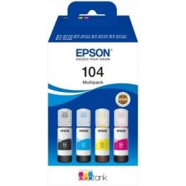 Epson 104 Pack de 4 Frascos de Tinta Originais - C13T00P640