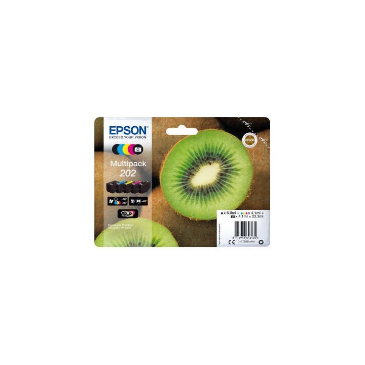 Epson 202 Pack de 5 Cartuchos de Tinta Originais - C13T02E74010