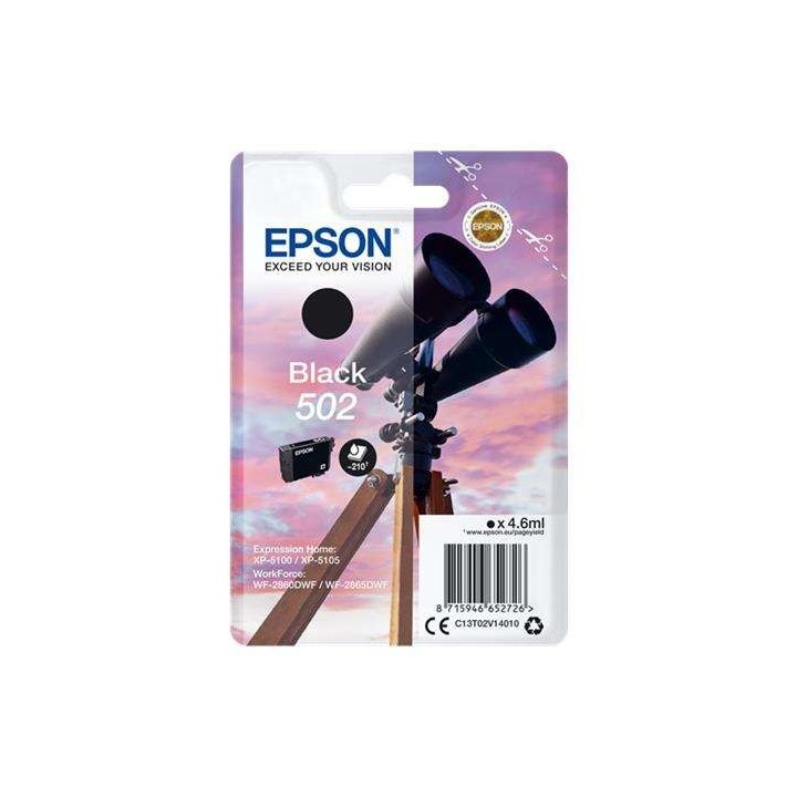 Epson 502 Preto Tinteiro Original - C13T02V14010