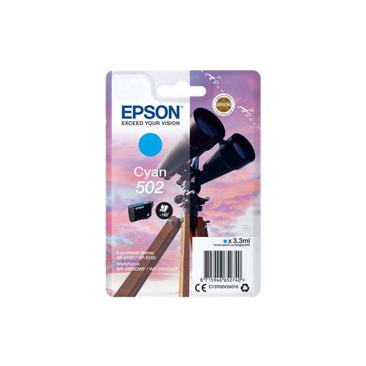 Epson 502 Ciano Tinteiro Original - C13T02V24010