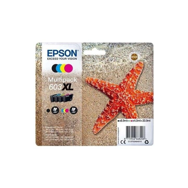 Epson 603XL Pack de 4 Cartuchos de Tinta Originais - C13T03A64010