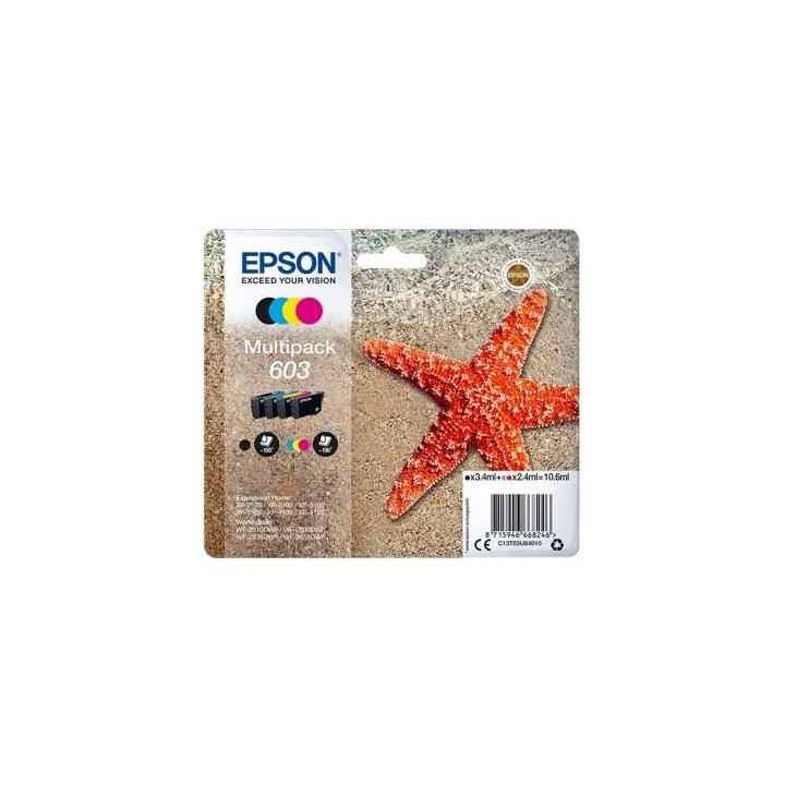 Epson 603 Pack de 4 Cartuchos de Tinta Originais - C13T03U64010