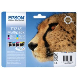 Epson T0715 Pack de 4 Cartuchos de Tinta Originais - C13T07154012