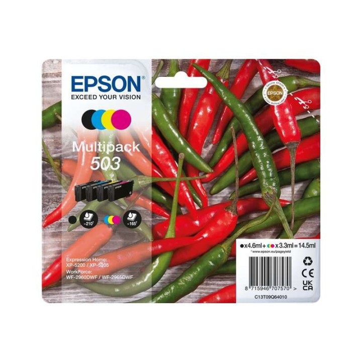 Epson 503 Pack de 4 Cartuchos de Tinta Originais - C13T09Q64010