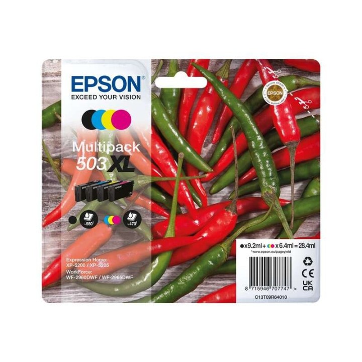 Epson 503XL Pack de 4 Cartuchos de Tinta Originais - C13T09R64010