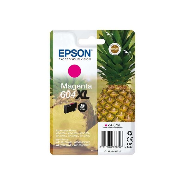 Epson 604XL Magenta Tinteiro Original - C13T10H34010