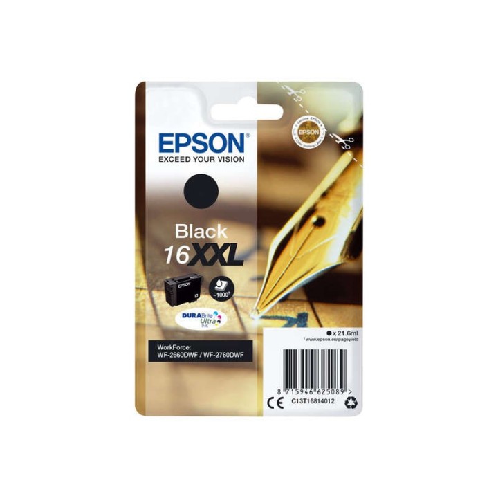 Epson T1681 (16XXL) Preto Tinteiro Original - C13T16814012