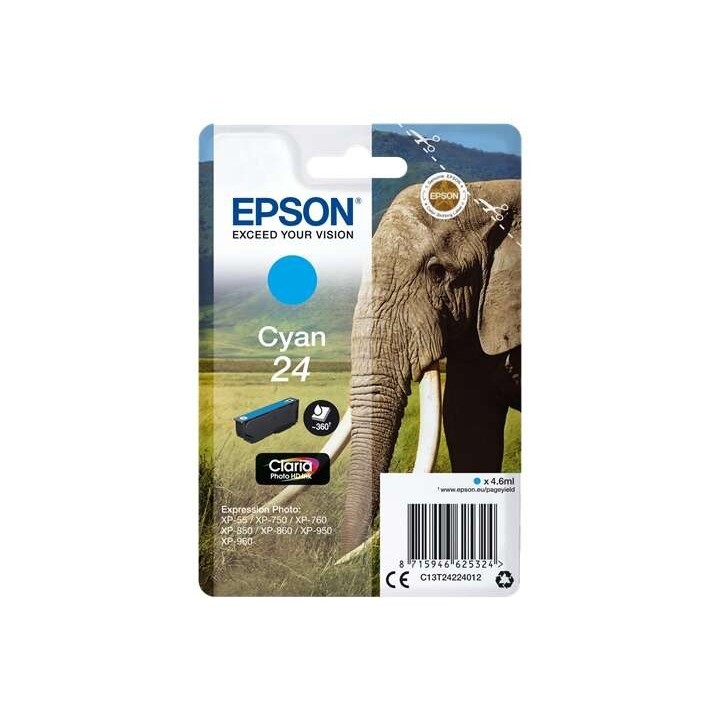 Epson T2422 (24) Ciano Tinteiro Original - C13T24224012