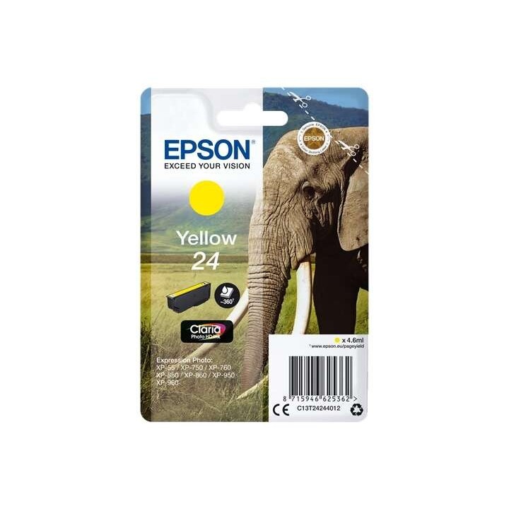Epson T2424 (24) Amarelo Tinteiro Original - C13T24244012