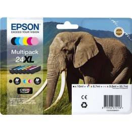 Epson T2438 (24XL) Pack de 6 Cartuchos de Tinta Originais - C13T243840