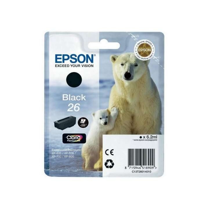 Epson T2601 (26) Preto Tinteiro Original - C13T26014012