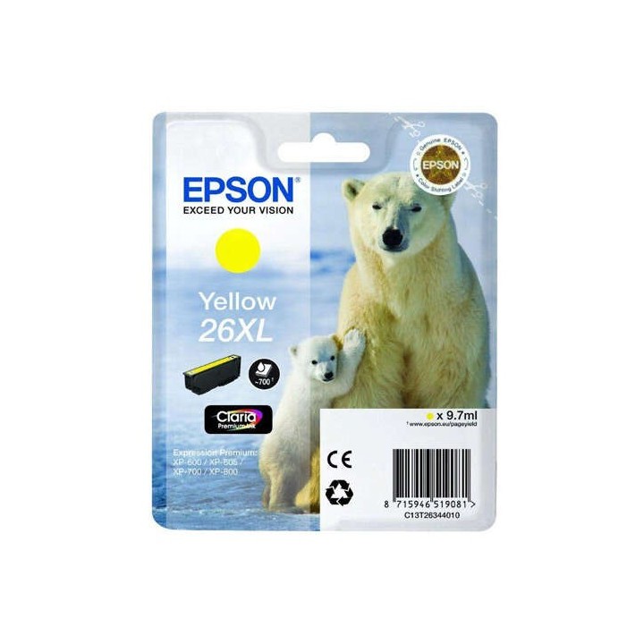 Epson T2634 (26XL) Amarelo Tinteiro Original - C13T26344012