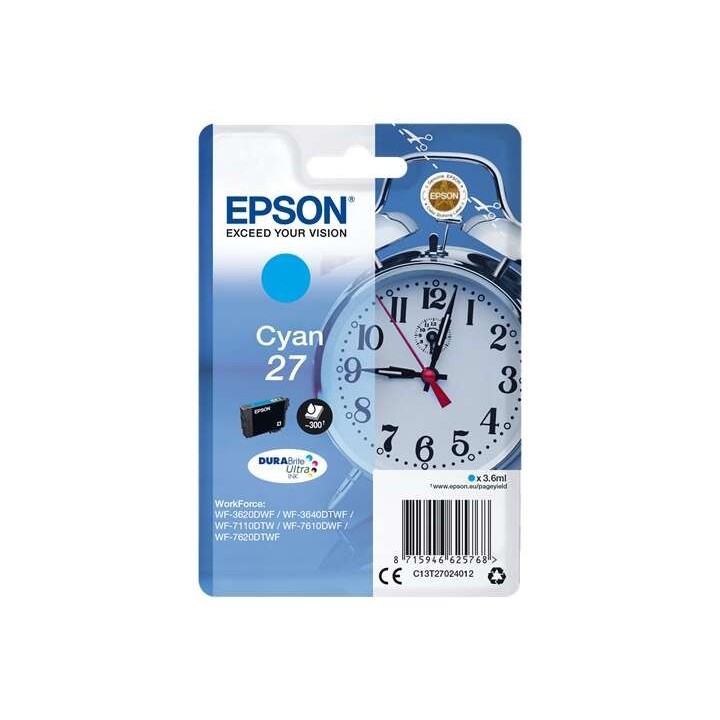 Epson T2702 (27) Ciano Tinteiro Original - C13T27024012
