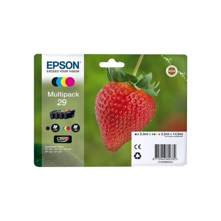 Epson T2986 (29) Pack de 4 Cartuchos de Tinta Originais - C13T29864012