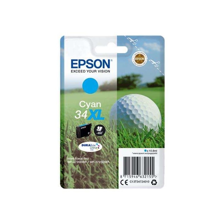 Epson T3472 (34XL) Ciano Tinteiro Original - C13T34724010