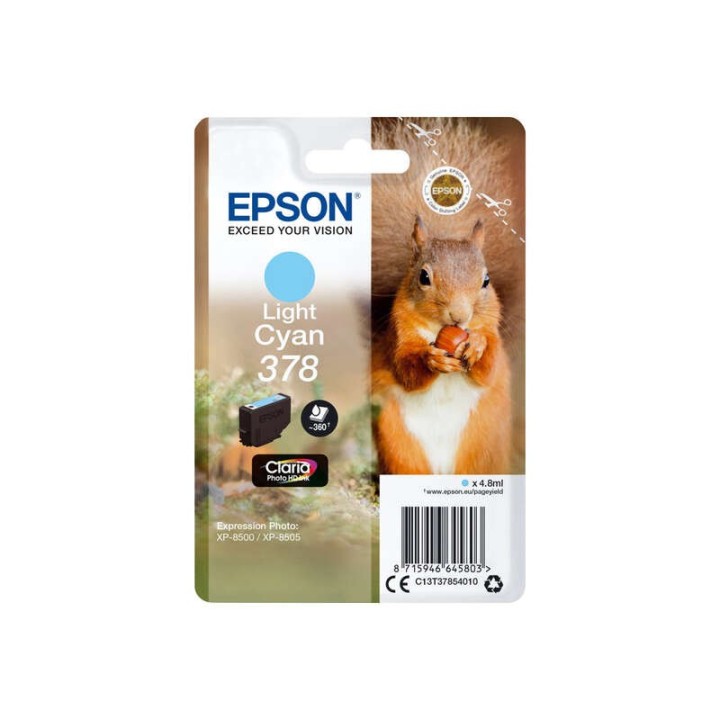 Epson 378 Ciano Light Tinteiro Original - C13T37854010