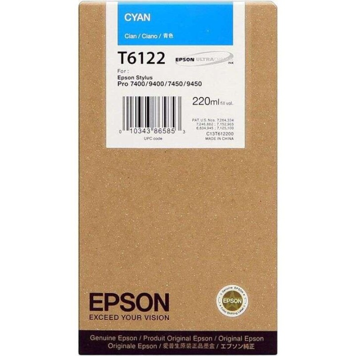 Epson T6122 Ciano Tinteiro Original - C13T612200