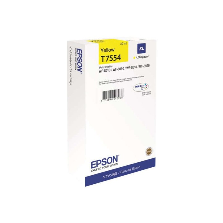 Epson T7554 Amarelo Tinteiro Original - C13T755440/C13T75544N