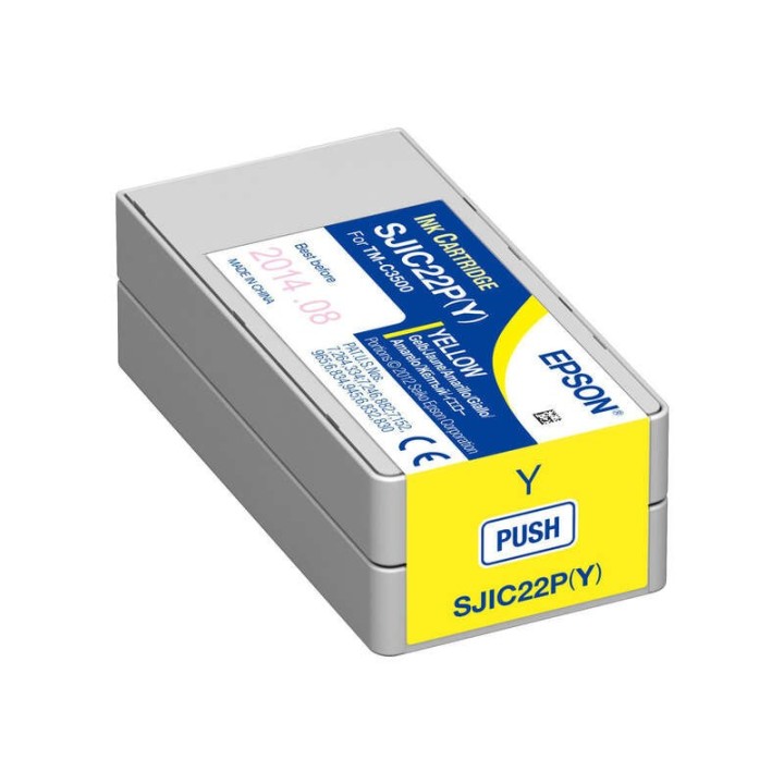 Epson SJIC22P Amarelo Tinteiro Original - C33S020604/SJIC22P(Y)