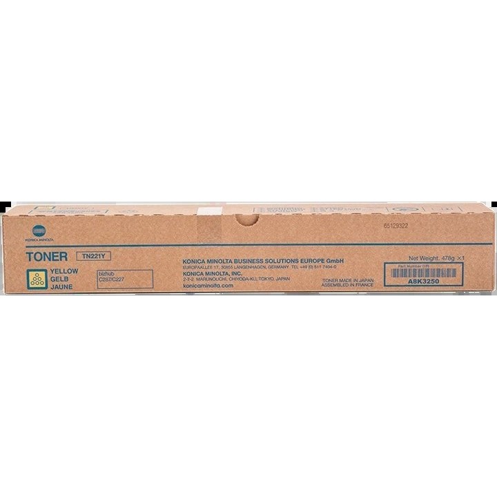 Konica Minolta TN221 Amarelo Toner Original - TN221Y/A8K3250