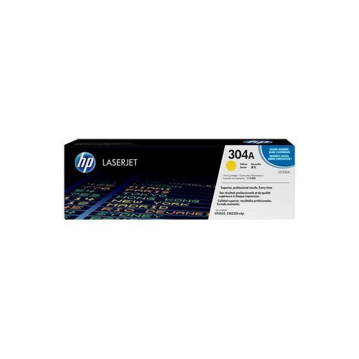 HP CC532A Amarelo Toner Original - 304A