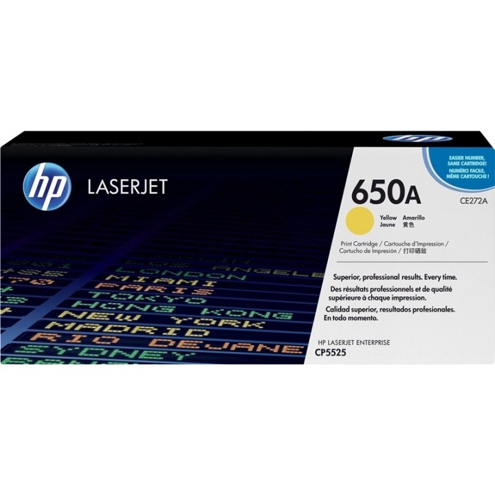 HP CE272A Amarelo Toner Original - 650A