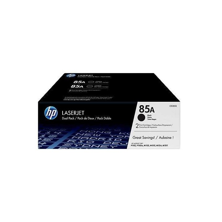 HP CE285A Preto Pack de 2 Toners Originais - 85A